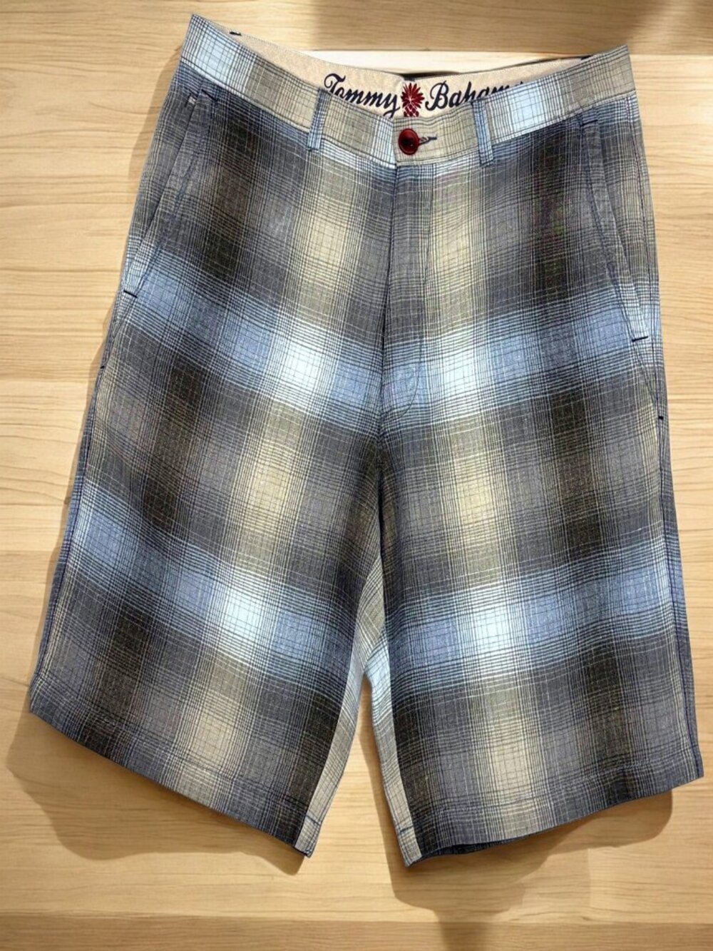 Tommy Bahama Paradise Nation‎ Blue Silk Linen Blend Shorts